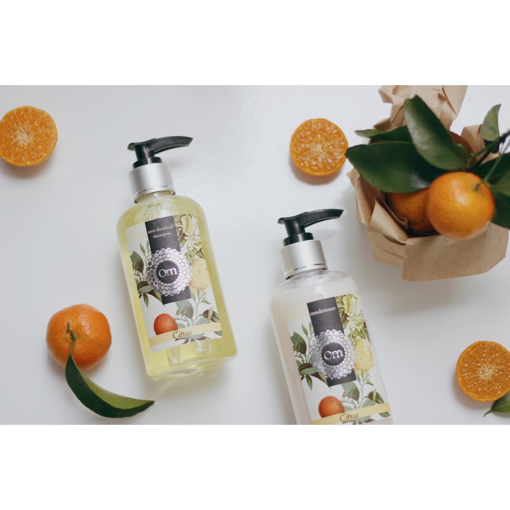 Combo Dầu gội giảm rụng tóc, dưỡng tóc, kích thích mọc tóc Tinh dầu bưởi, cam, quýt (Citrus) Om Fountain 250ml