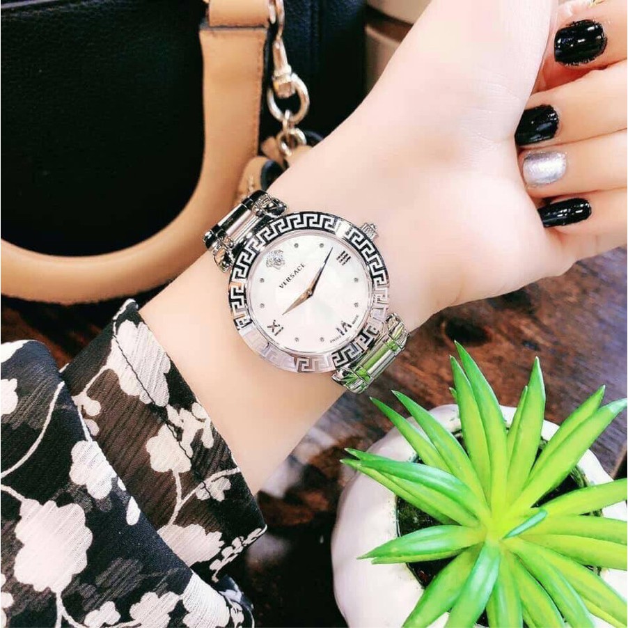 Đồng hồ đeo tay nữ chính hãng, đồng hồ nữ VERSACE Full box mặt tròn, siêu cao cấp, thời trang sang chảnh