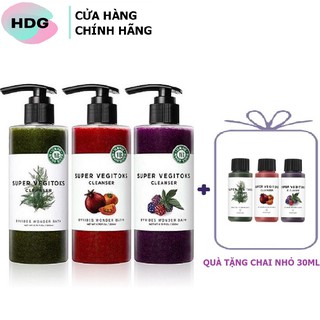 Sữa Rửa Mặt Sủi Bọt Thải Độc Chiết Xuất Rau Củ Super Vegitoks Cleanser 300ml
