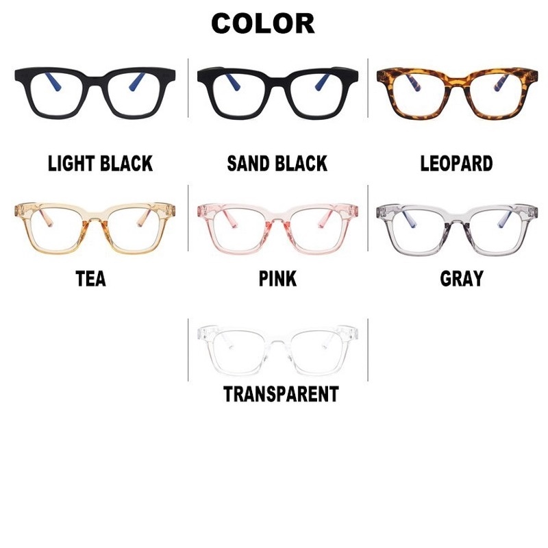 Mắt kính gọng vuông chống bức xạ và ánh sáng xanh thời trang sành điệu cho nam và nữ