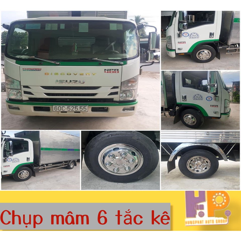 Chụp Mâm Inox 16inch Cho Tất Cả Dòng Xe ISUZU 3T5-5T-HINO FC