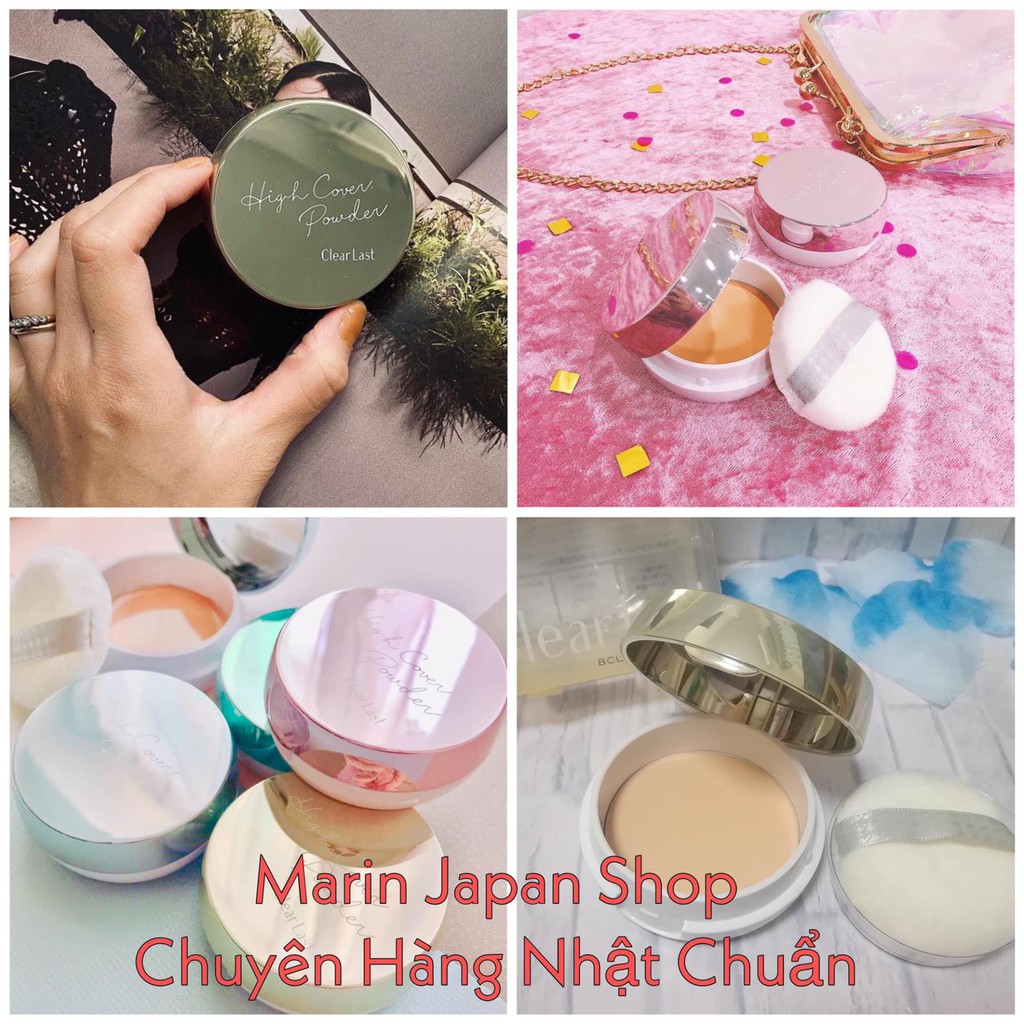 PHẤN PHỦ NÉN CHỐNG NẮNG CLEAR LAST NHẬT BẢN CAO CẤP HIGH COVER POWDER BCL