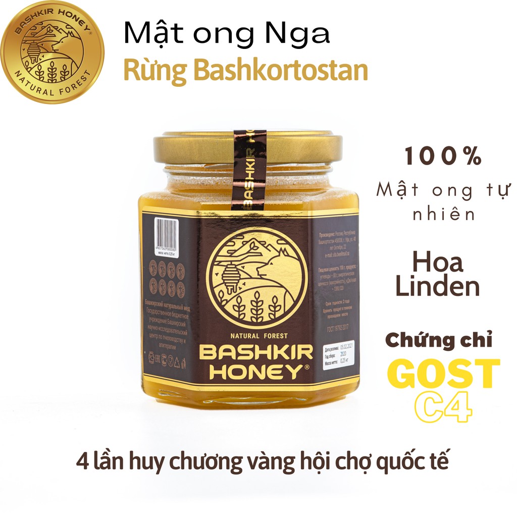 Mật ong nguyên chất tự nhiên BASHKIR HONEY cao cấp từ Nga - 1 Lọ