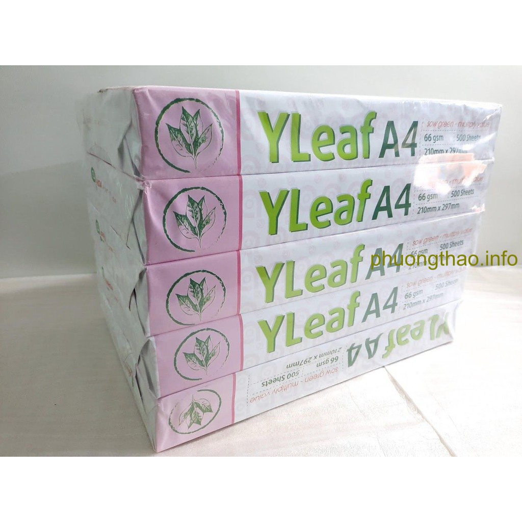 [ Giá tại kho ] Giấy An Hòa - Yleaf A4/ ĐL66 - 500 tờ/ram ( Made in Việt Nam )