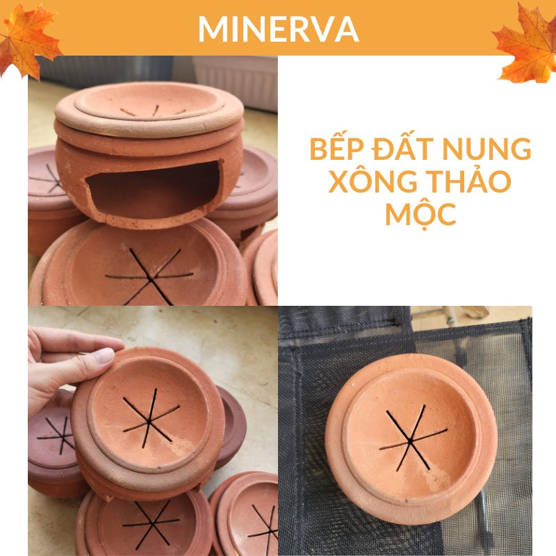 Bộ bếp xông nhà thảo mộc (gồm bếp và lá xông)