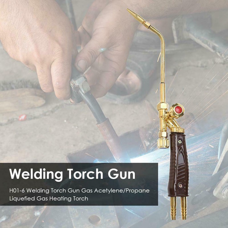 Welding Torch Tips Gas H01-6 Copper Oxygen Heating Torch 410X65X60mm