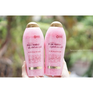 Sữa tắm tẩy tế bào chết Rose Water & pink sea salt.