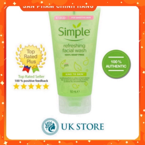 Sữa rửa mặt simple - 150ml Bill 4 date 2023 mới nhất - Chính Hãng | BigBuy360 - bigbuy360.vn