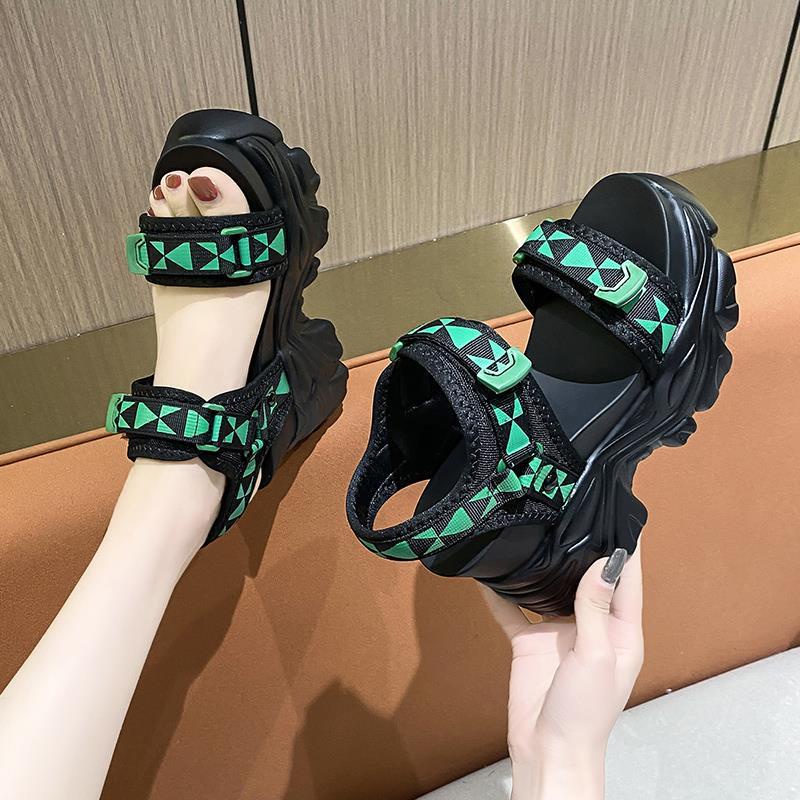 Dép bánh mì đế cao Dép đế xuồng Giày Sandal Thể Thao Đế Dày Tăng Chiều Cao Thời Trang Mùa Hè 2022 Dành Cho Nữ