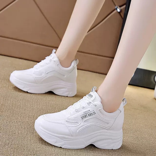 Giày sneaker nữ HAPU Sport Andco đế cao 7cm kiểu dáng thể thao phong cách mới , Hot trend 2021