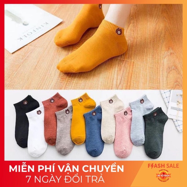 [XẢ KHO]Tất Gấu Xinh Brown Dễ Thương Siêu Hot