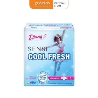 Băng vệ sinh Diana Sensi Cool Fresh siêu mỏng cánh mát lạnh 23cm 8 miếng