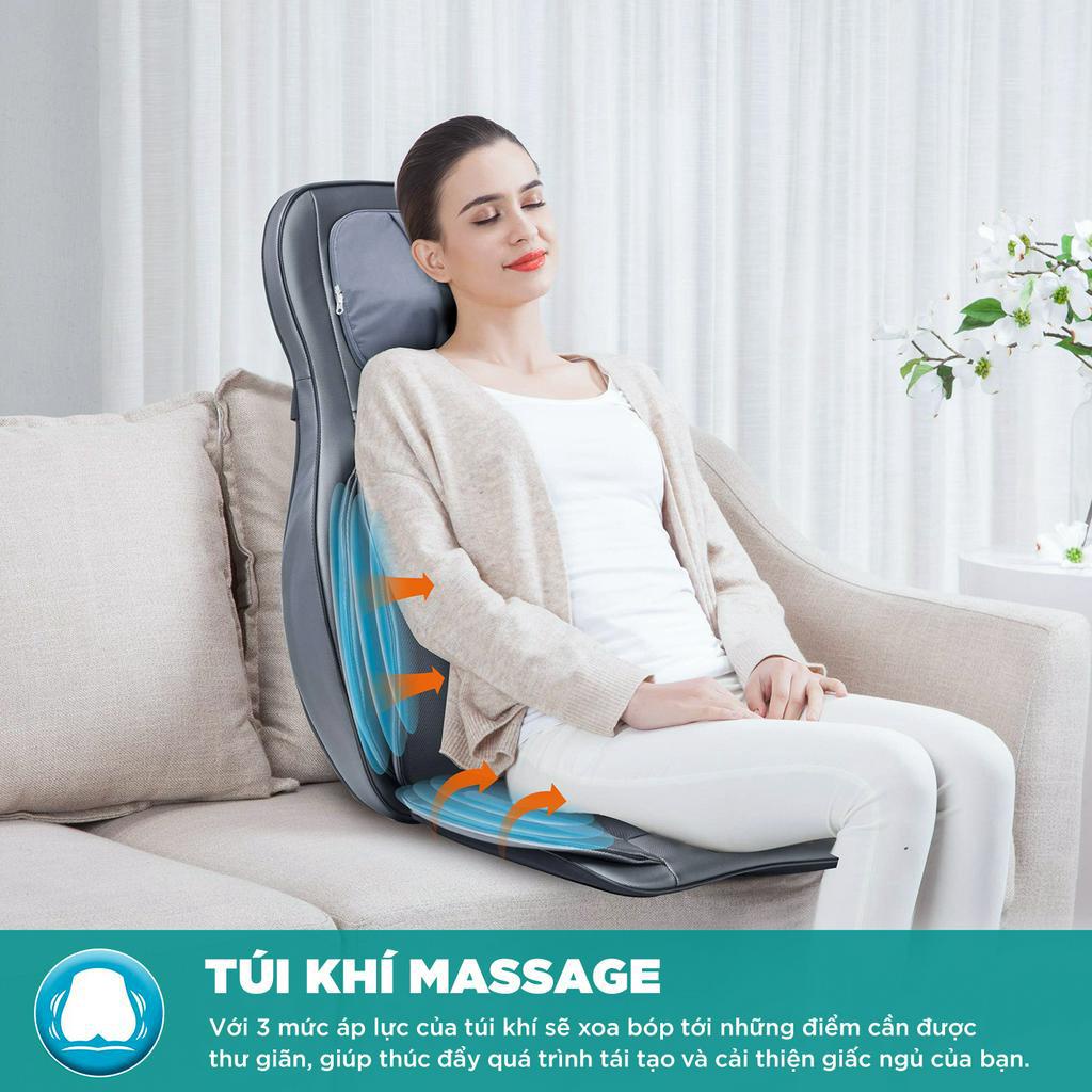 Đệm Massage Toàn Thân KINGTECH KC-700 - Mát Xa 3D Chuyên Sâu Cho Lưng, Cổ Vai Gáy - Quà Tặng Cho Nam Nữ, Sếp, Khách Hàng