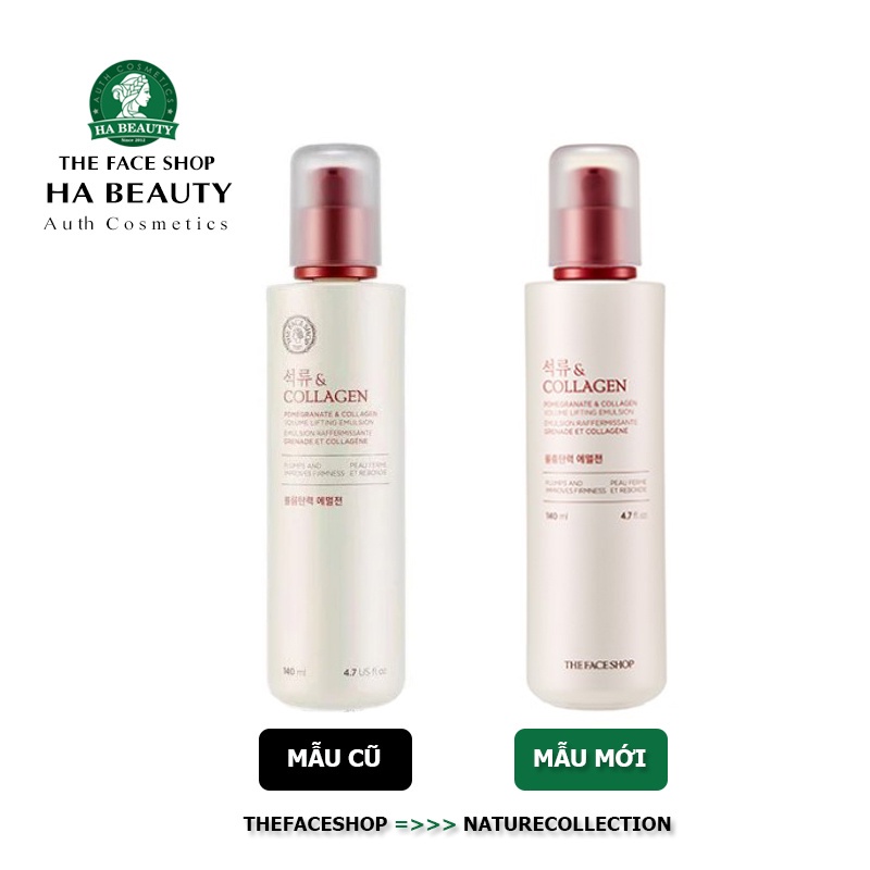 Sữa dưỡng ẩm chống lão hoá phục hồi săn chắc da The Face Shop Pomegranate &amp; Collagen Volume Lifting Emulsion 140ml