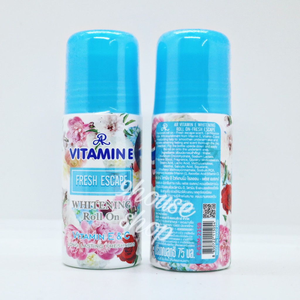 (HOA) 01 Lăn Khử Mùi Trắng Da Hương Nước Hoa AR Vitamin E Whitening Roll Thái Lan 75ml