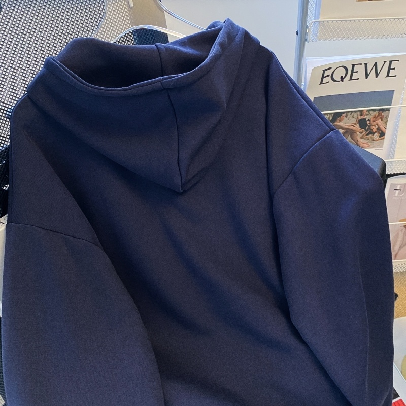 ZHELIHANGFEI Áo Hoodie Thể Thao Tay Dài Dáng Rộng Màu Sắc Đơn Giản Trẻ Trung