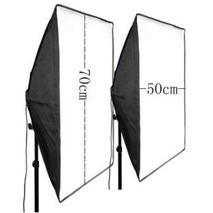 Softbox 50x70cm Đui 4 Bóng Xoáy E27, Phụ Kiện Studio, Đèn Softbox Chụp Ảnh