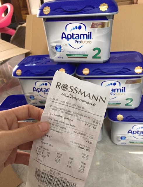 Sữa Aptamil Pro bạc lùn số 1 và số 2 hàng xách tay đi air Đức