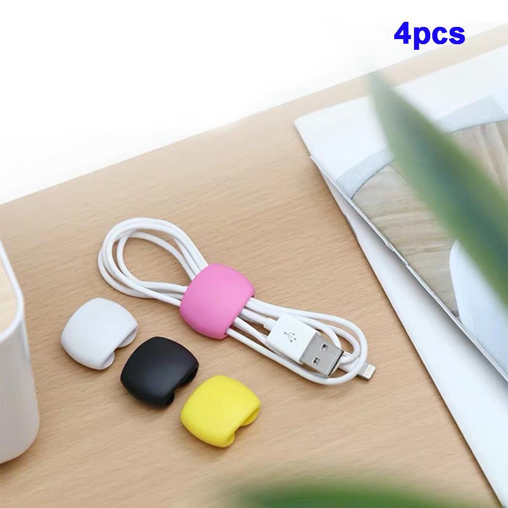 Bộ 4 Giá Đỡ Dây Cáp Gọn Gàng Để Bàn Tiện Dụng