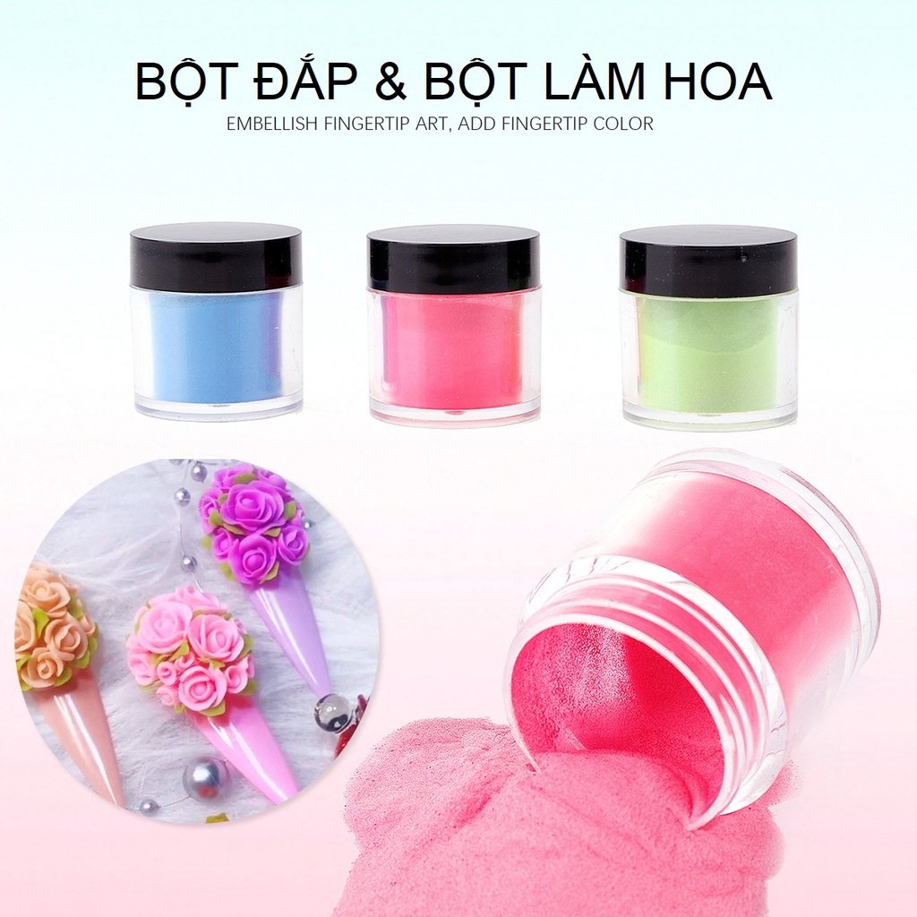 Set 24 Màu Bột Đắp Móng Cao Cấp & Bột Làm Hoa