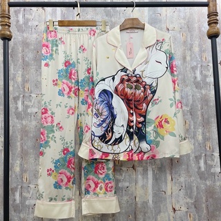 BỘ PYJAMA TAY DÀI- QUẦN DÀI CHẤT LỤA LATIN CAO CẤP
