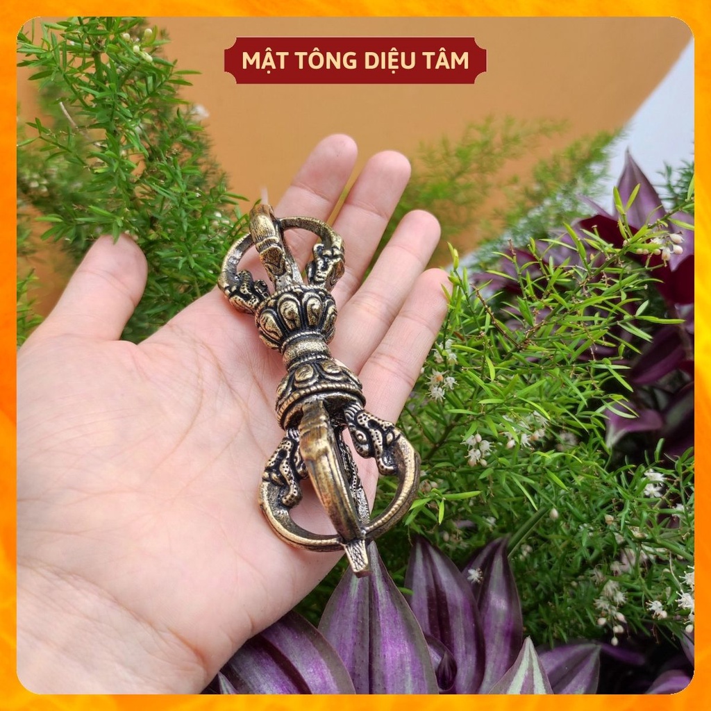 Chày kim cang chuỳ kim cương may mắn pháp khí mật tông phong thuỷ cầu bình an sức khoẻ chùy to 13cm