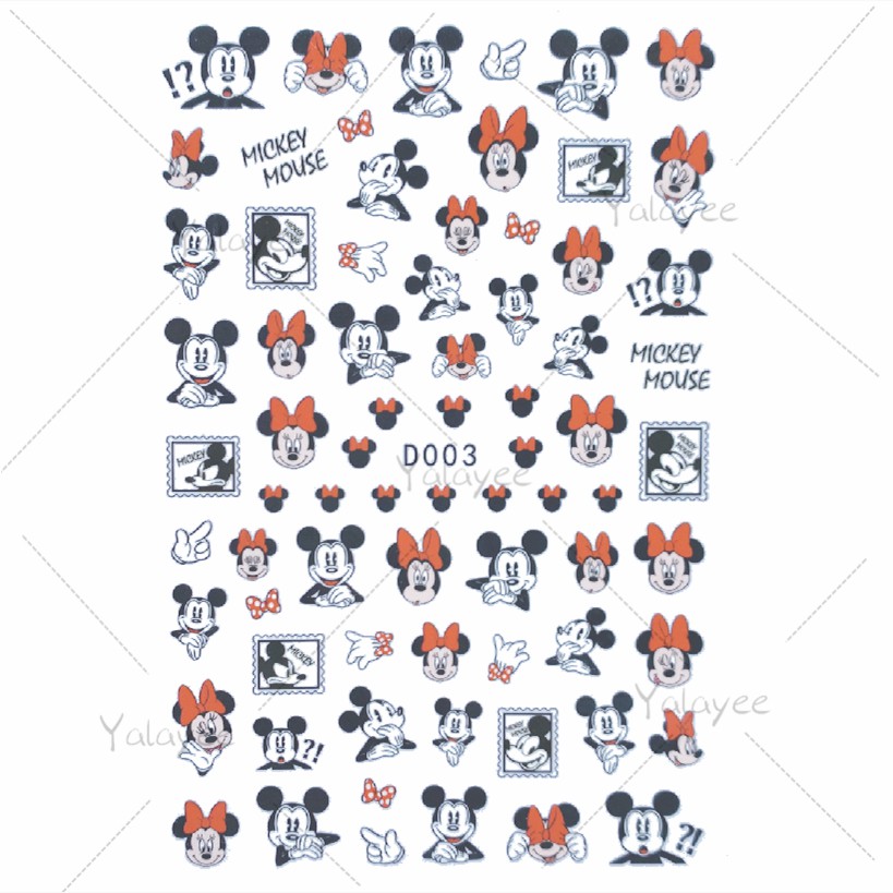 Disney Miếng Dán Hình Chuột Mickey &amp; Minnie Siêu Dễ Thương