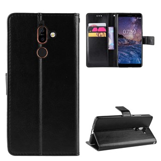 Bao da điện thoại kiểu dáng cổ điển sang trọng cho Nokia 7 plus