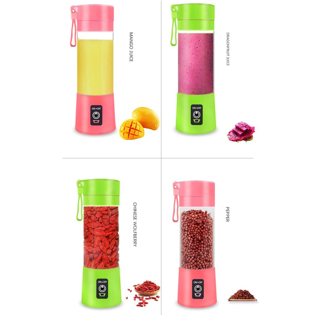 Máy bình xay cầm tay hoa quả mini Smart S8 loại 6 lưỡi thép, có tích điện, dùng sạc điện thoại TẶNG dây sạc nhanh 28k