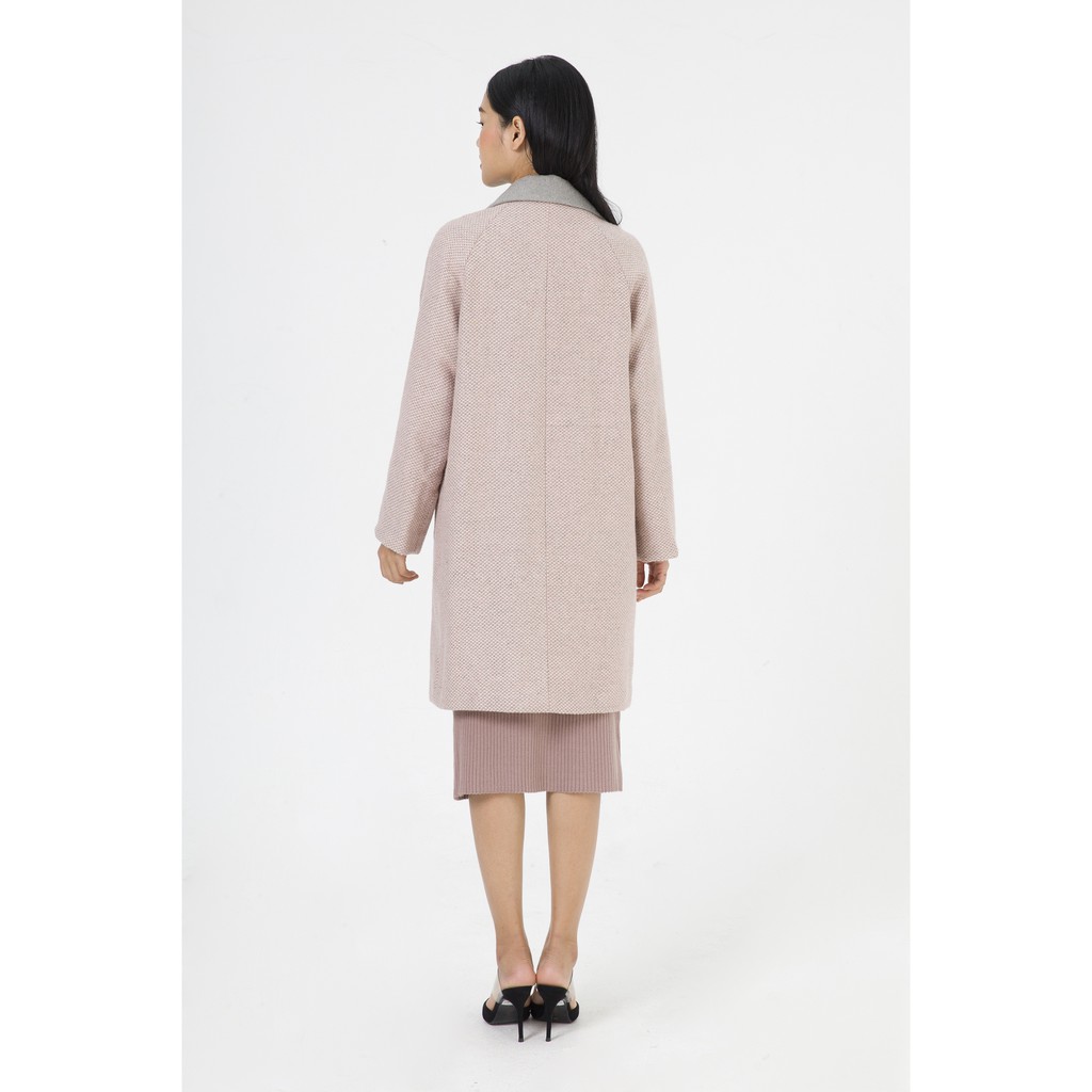 De Leah - Áo Khoác Tweed Dáng Rộng Pha Cổ - Thời trang thiết kế