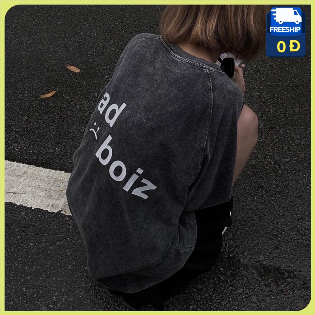 Áo sadboiz AT15. sadtagram nam nữ Tay Lỡ WASH Xám , Áo phông sadboiz chính hãng nam nữ from rộng unisex | BigBuy360 - bigbuy360.vn