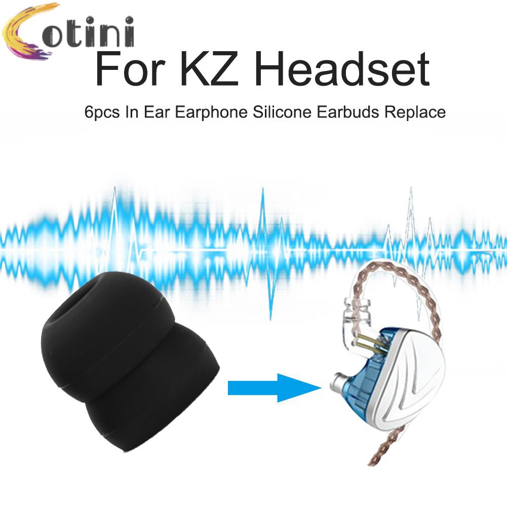 Set 6 Nút Tai Nghe Thay Thế Bằng Silicon Cho Tai Nghe Kz Lz A4 Dz9