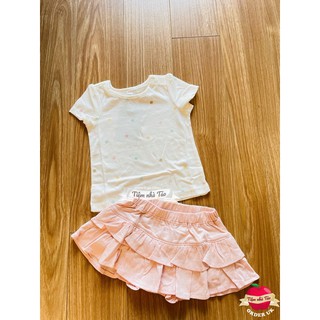 Set áo váy chấm bi hồng