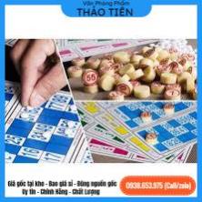 Bộ trò chơi kêu Lô Tô 90 số bằng giấy và gỗ chơi loto - Cờ Lô Tô bằng gỗ [VPP Thảo Tiên]