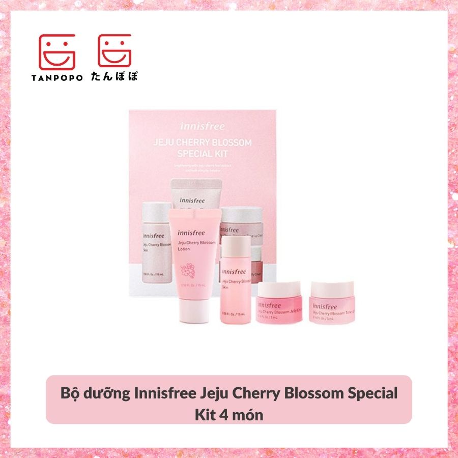 [Chính hãng] Bộ dưỡng Innisfree Jeju Cherry Blossom Special Kit 4 món