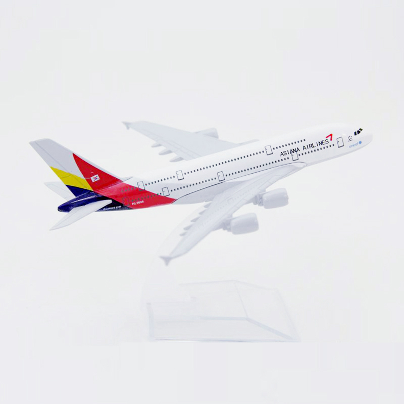 AIRCRAFT MODEL Mô Hình Máy Bay Đồ Chơi Airlines A380 Hàn Quốc Airbus 380 16cm