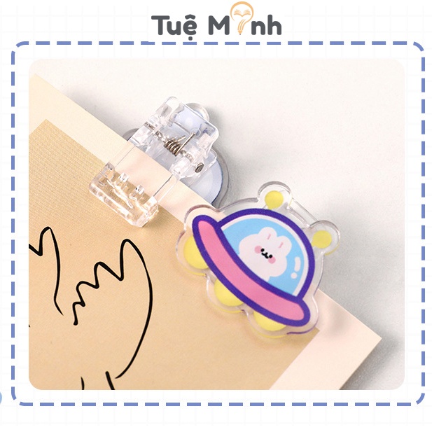 Kẹp giấy động vật trong suốt K66 kẹp tài liệu cute mini đánh dấu ghi chú