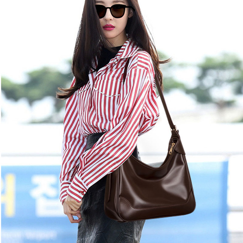 Ielgy Túi tote Một Bên Vai Sức Chứa Lớn Hình Bánh Bao Có Khóa Kéo Thời Trang Xu Hướng Cho Nữ