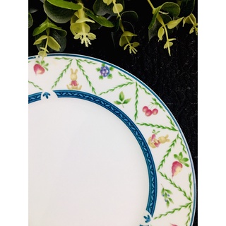 GỐM NHẬT - CẶP ĐĨA THỎ TRÁI CÂY