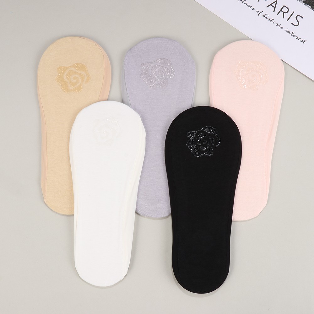 Vớ Cotton Cổ Thấp Siêu Mỏng Thấm Hút Mồ Hôi Chống Trượt Nhiều Màu Sắc Thời Trang Cho Nữ