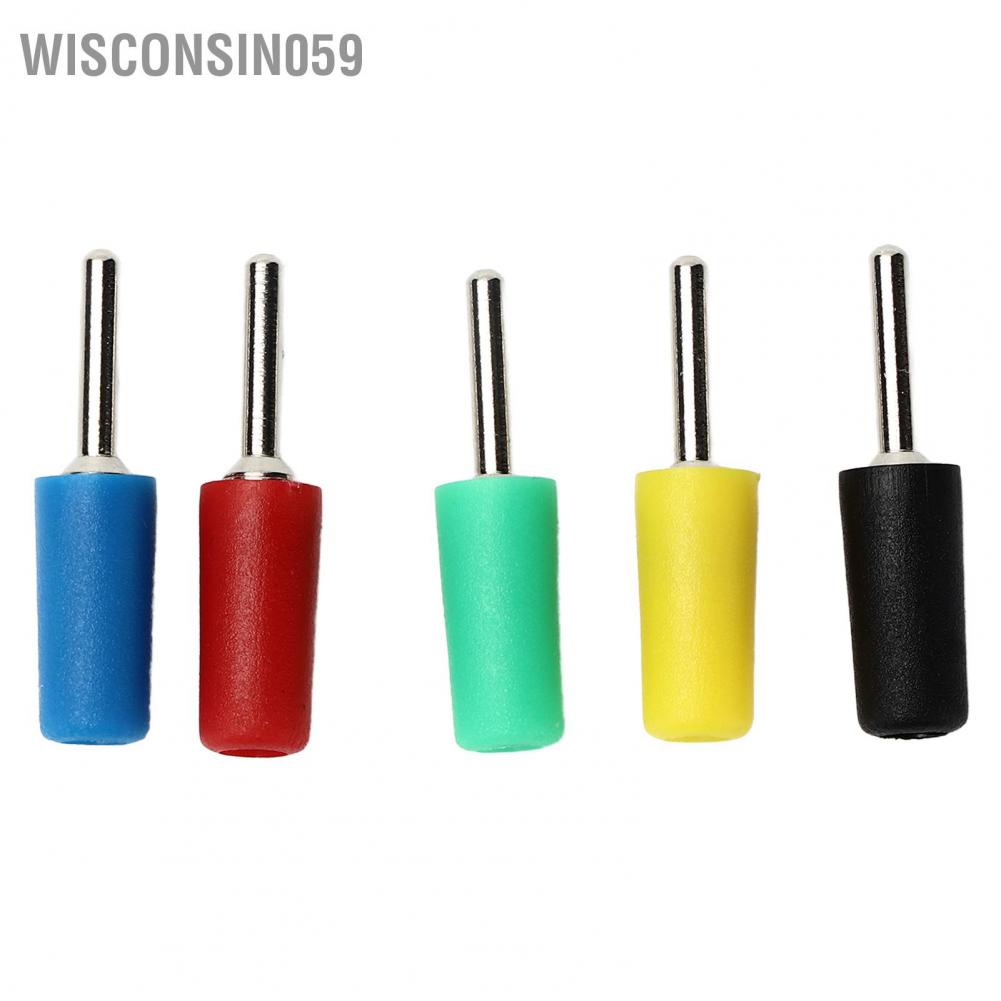 Phích cắm chuối mạ niken bằng đồng nguyên chất 2 mm Phích cắm chuối thẳng loại chân cắm 2 mm phù hợp với ổ cắm bảng điều khiển lò xo bên trong J.10001 【Wisconsin059】