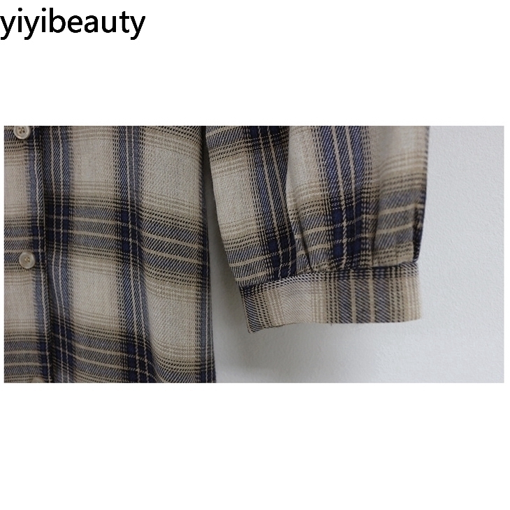 Đầm tay dài họa tiết sọc caro phong cách Hàn thời trang xinh xắn cho nữ | BigBuy360 - bigbuy360.vn