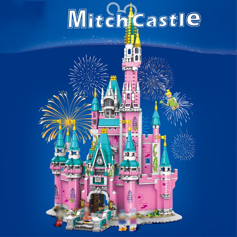 [Ảnh thật] Lắp ráp xếp hình Lego Friend SX 9021 : Thiên đường Lâu đài Hồng của Mickey Pink Castle Paradise 1676 mảnh