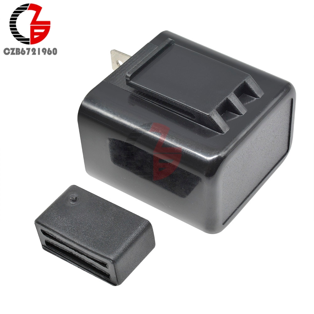 12V 2 Pin Adjustable Frequency LED Flashing Relay Turn Signal Blinker Indicator FM Flasher Relay for Car Motorcycle Motorbike | BigBuy360 - bigbuy360.vn