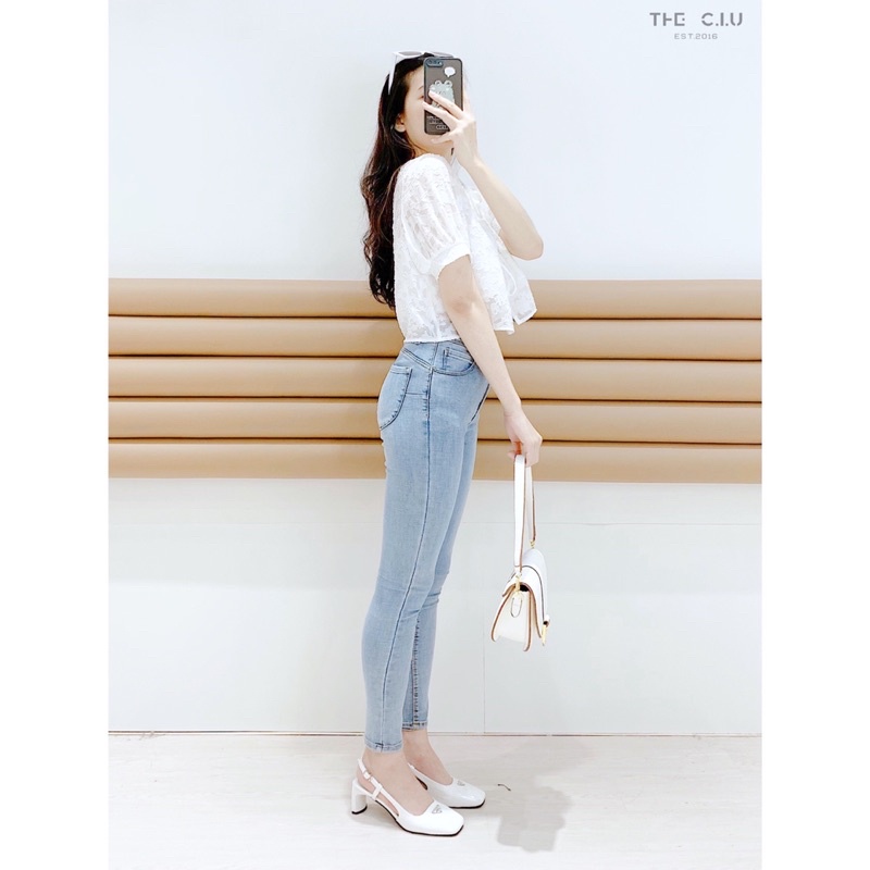 Áo kiểu tay ngắn phối áo trong THE CIU- Ruffle Top