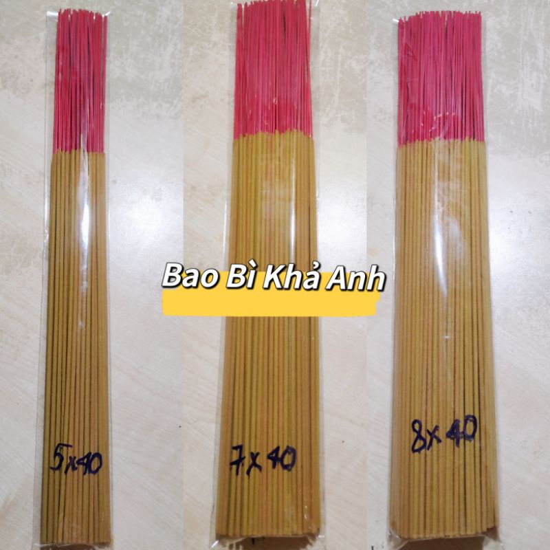1kg TÚI đựng hương nhang trơn Có Keo Dán SIZE 5x40cm - 6x40cm - 7x40cm 8x40cm túi bao bì đựng nhang 🛑Bao Bì Khả Anh🛑