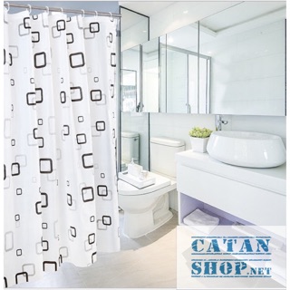 Rèm Nhà Tắm Chống Thấm Nước Cao Cấp Gọn Nhẹ Vải Nhựa Chống Nước