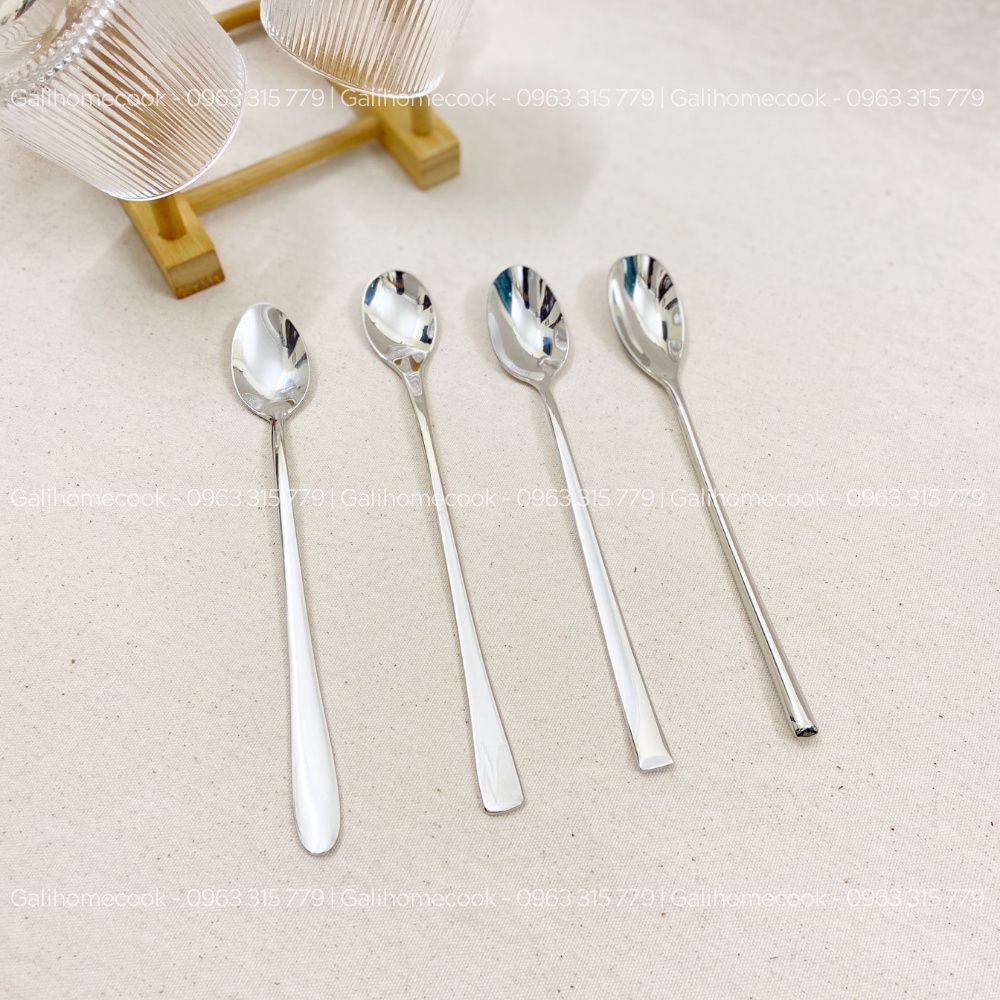 Thìa cà phê, muỗng cafe, thìa dài uống trà inox 304 cao cấp xuất khẩu Châu Âu | Galihomecook TeaSpoon BH30-31-32-33