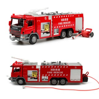 Mô hình tĩnh xe cứu hỏa KADIWEI Fire Rescue tỉ lệ 1:50 - Xe vòi phun nước