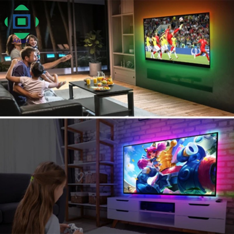 Bộ dải đèn LED kèm phụ kiện gắn sau màn hình TV/máy tính giúp trang trí độc đáo